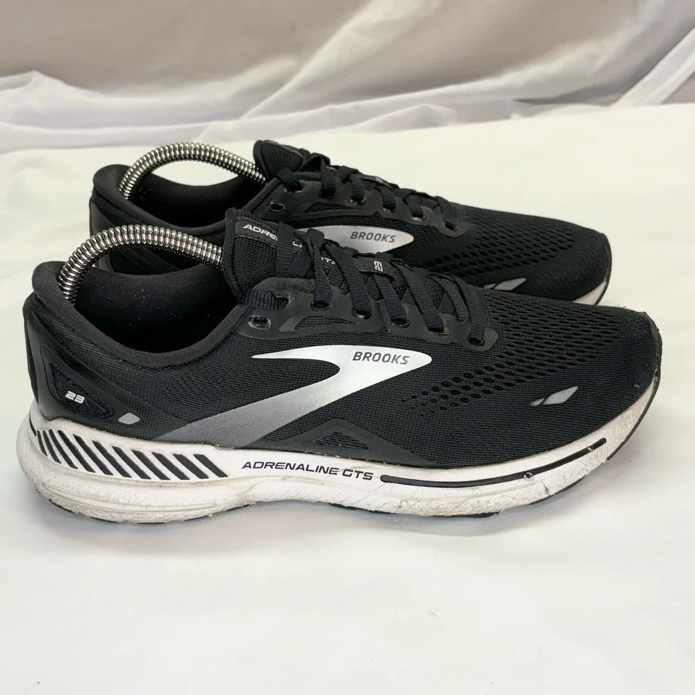 Brooks Adrenaline GTS 23 Shoes Womens US 9.5 Black Running Sneakers 1203811B004